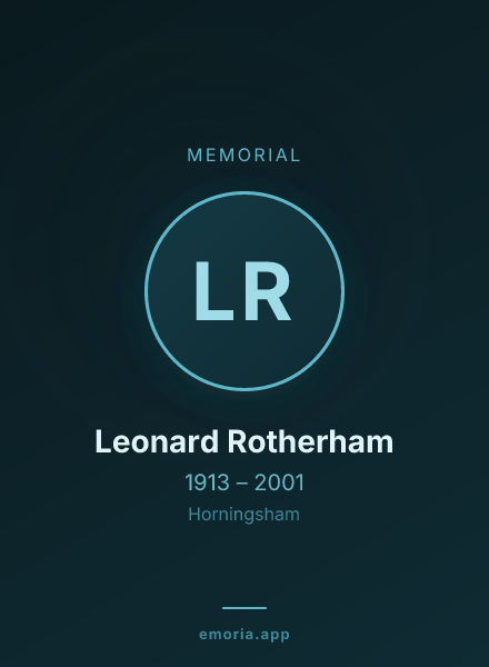 Memorial portrait of Leonard Rotherham