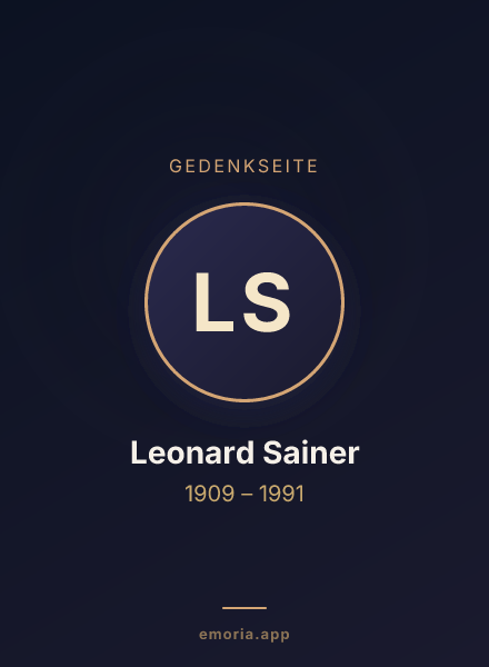 Gedenkportrait von Leonard Sainer