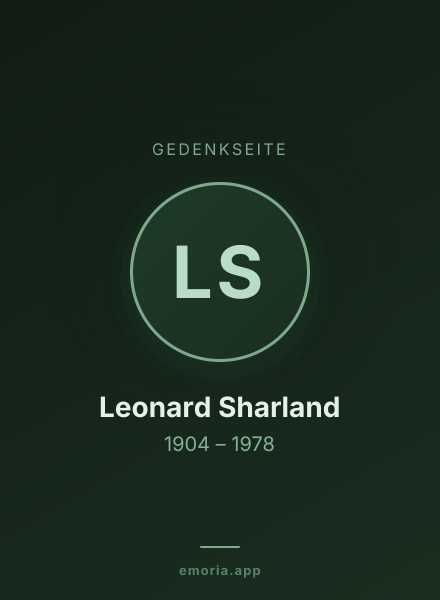 Gedenkportrait von Leonard Sharland