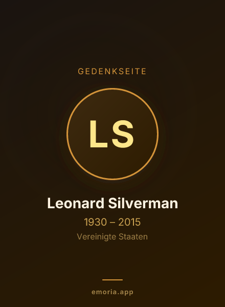 Gedenkportrait von Leonard Silverman