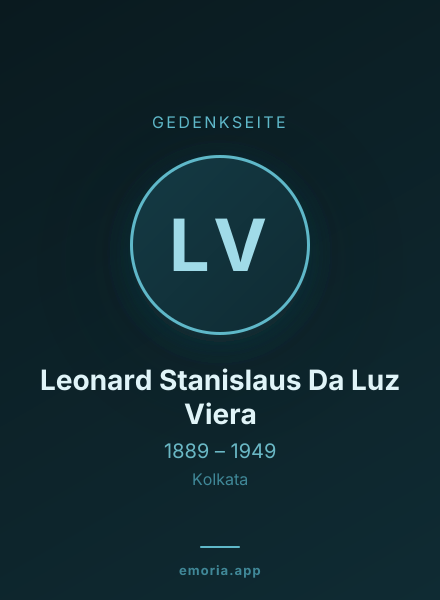Gedenkportrait von Leonard Stanislaus Da Luz Viera
