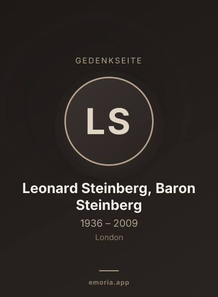Gedenkportrait von Leonard Steinberg, Baron Steinberg