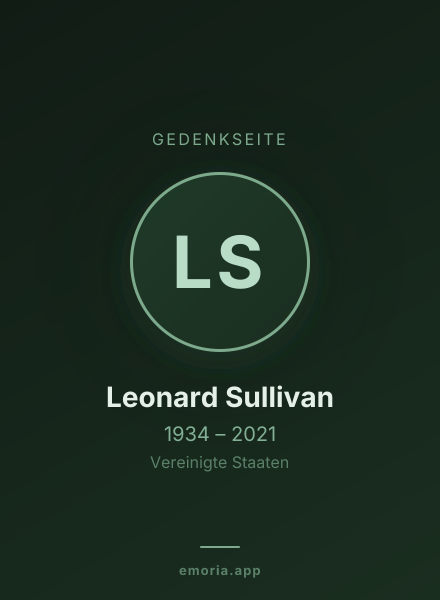 Gedenkportrait von Leonard Sullivan