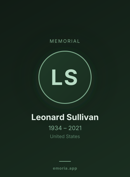 Memorial portrait of Leonard Sullivan