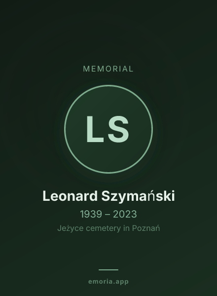 Memorial portrait of Leonard Szymański
