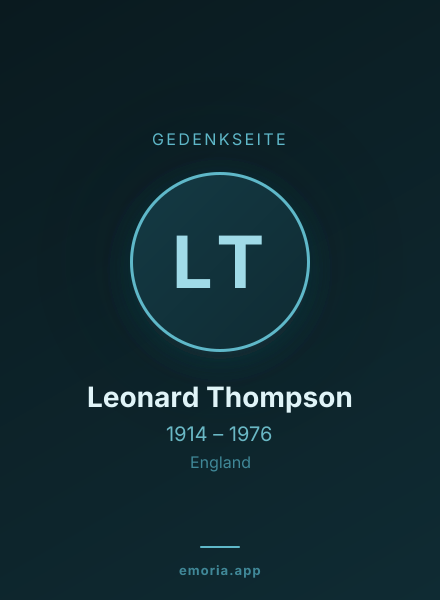 Gedenkportrait von Leonard Thompson