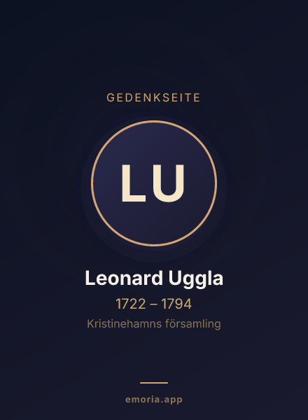 Gedenkportrait von Leonard Uggla