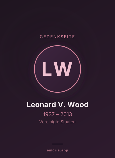 Gedenkportrait von Leonard V. Wood