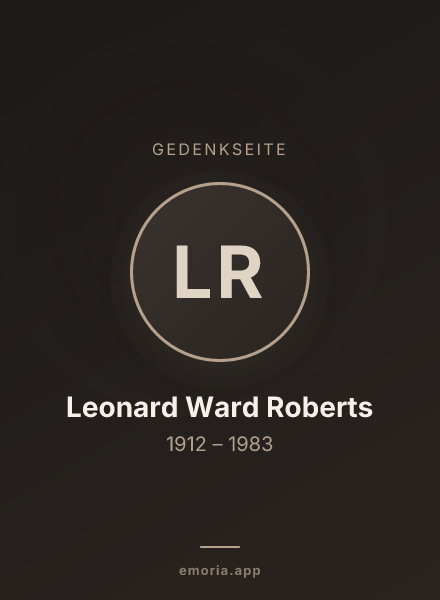 Gedenkportrait von Leonard Ward Roberts