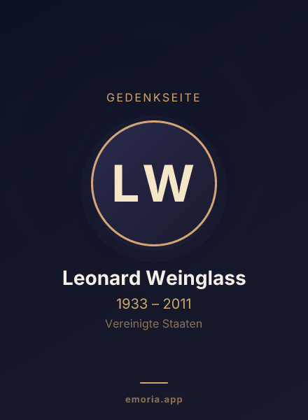 Gedenkportrait von Leonard Weinglass