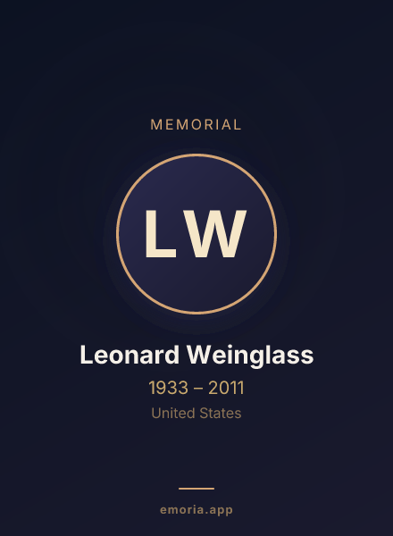 Memorial portrait of Leonard Weinglass