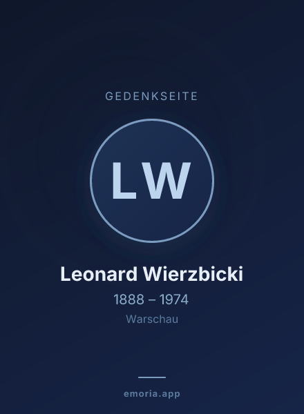 Gedenkportrait von Leonard Wierzbicki
