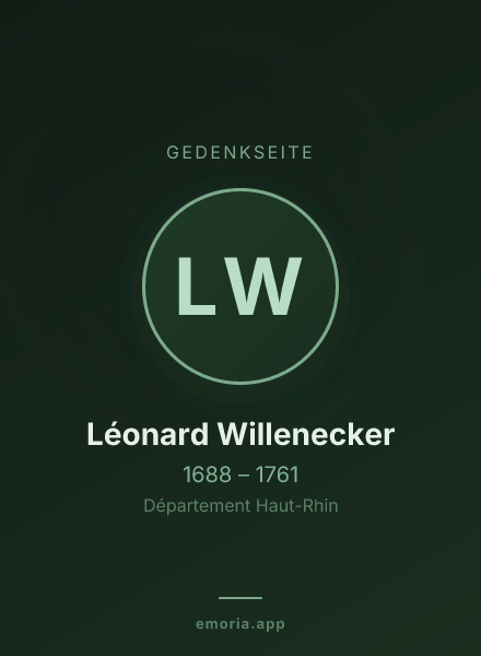 Gedenkportrait von Léonard Willenecker