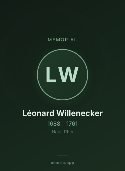 Memorial portrait of Léonard Willenecker