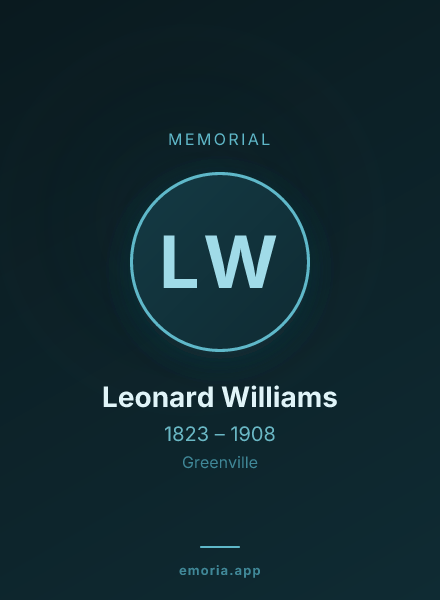 Memorial portrait of Leonard Williams