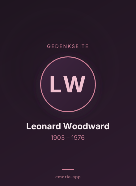 Gedenkportrait von Leonard Woodward