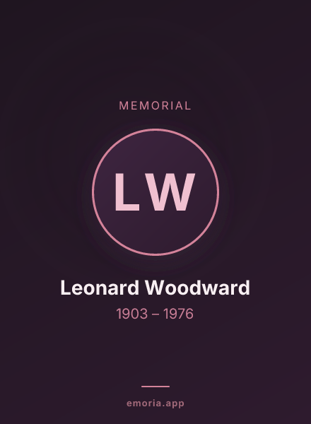 Memorial portrait of Leonard Woodward