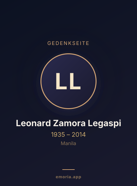 Gedenkportrait von Leonard Zamora Legaspi