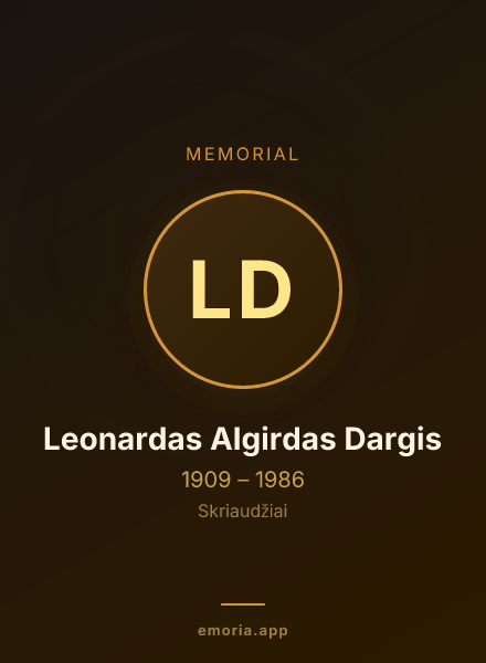 Memorial portrait of Leonardas Algirdas Dargis
