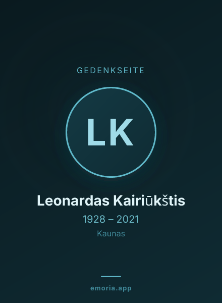 Gedenkportrait von Leonardas Kairiūkštis