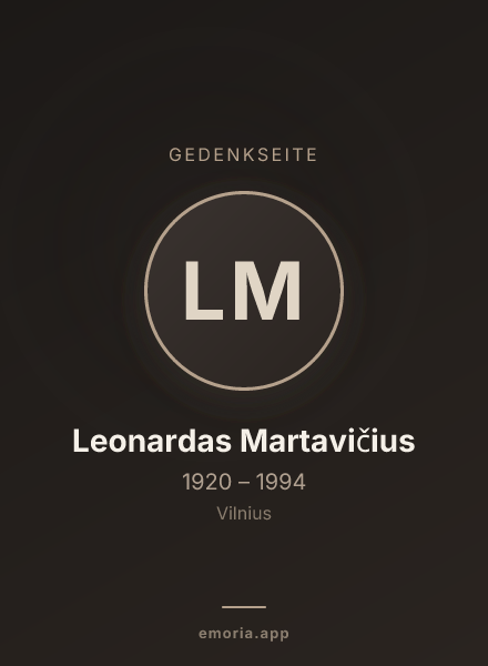 Gedenkportrait von Leonardas Martavičius