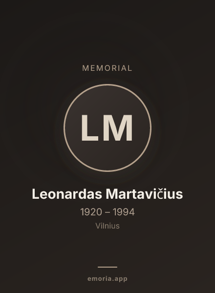 Memorial portrait of Leonardas Martavičius