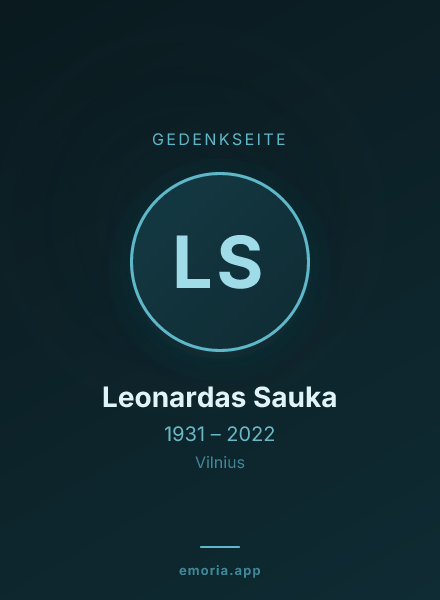 Gedenkportrait von Leonardas Sauka