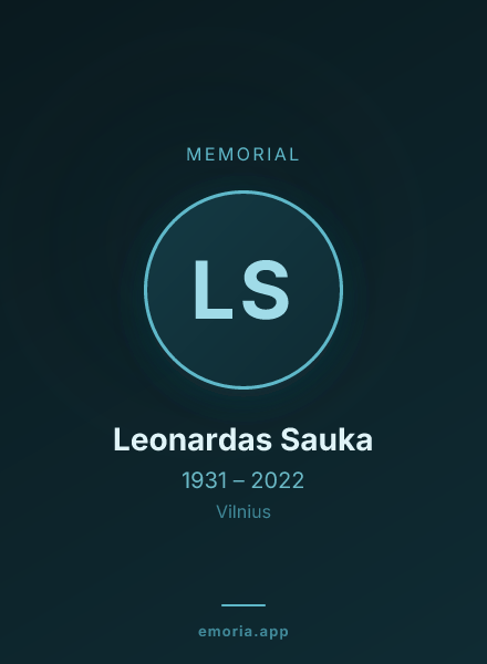 Memorial portrait of Leonardas Sauka