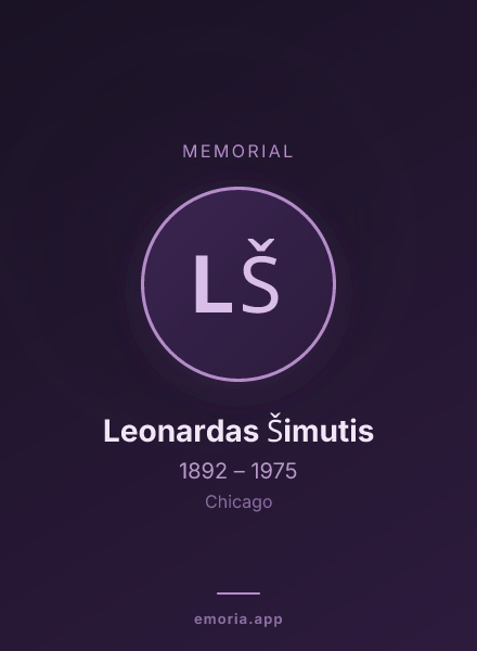 Memorial portrait of Leonardas Šimutis