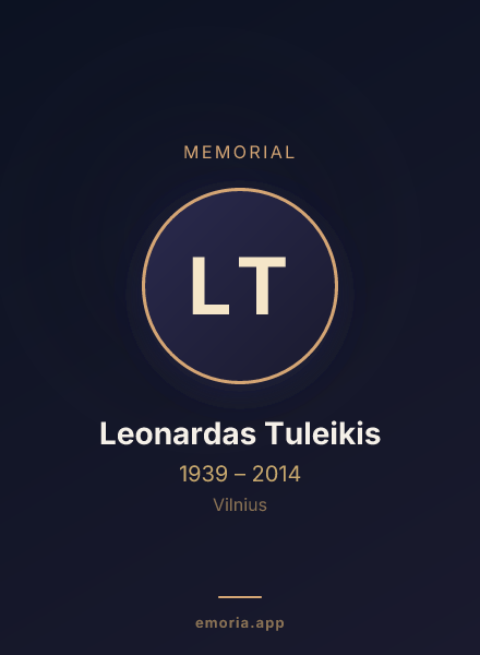 Memorial portrait of Leonardas Tuleikis