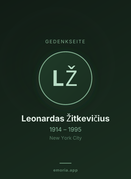 Gedenkportrait von Leonardas Žitkevičius