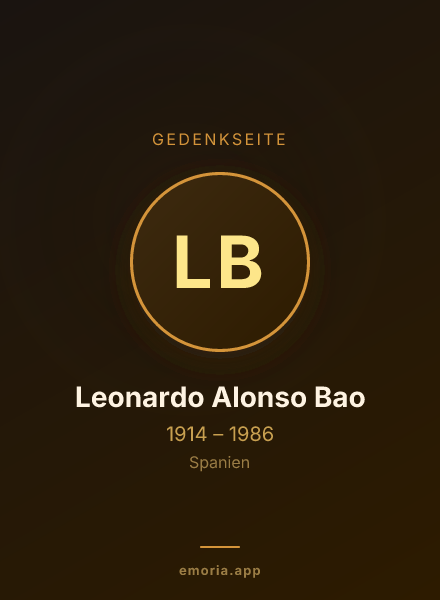 Gedenkportrait von Leonardo Alonso Bao