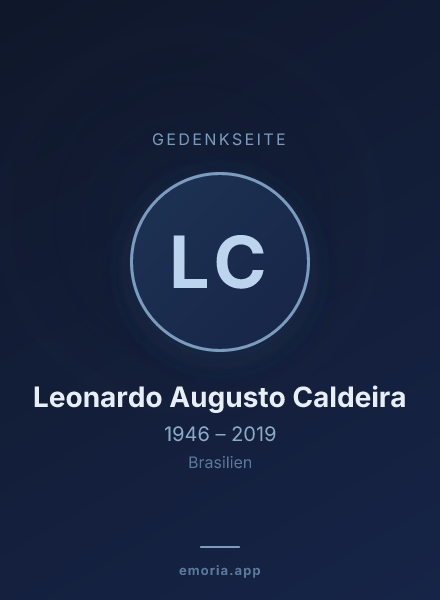 Gedenkportrait von Leonardo Augusto Caldeira