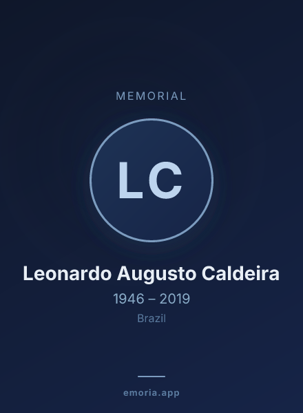 Memorial portrait of Leonardo Augusto Caldeira