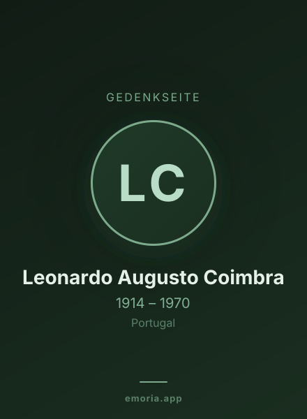 Gedenkportrait von Leonardo Augusto Coimbra