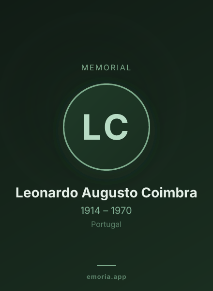 Memorial portrait of Leonardo Augusto Coimbra