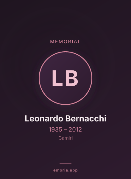 Memorial portrait of Leonardo Bernacchi