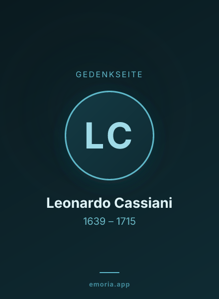 Gedenkportrait von Leonardo Cassiani