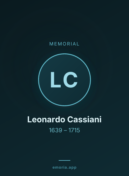 Memorial portrait of Leonardo Cassiani