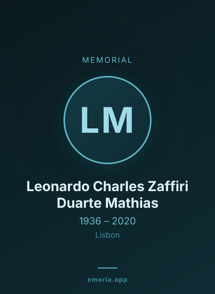 Memorial portrait of Leonardo Charles Zaffiri Duarte Mathias