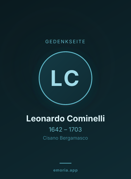 Gedenkportrait von Leonardo Cominelli
