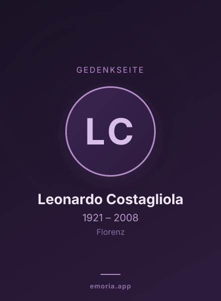 Gedenkportrait von Leonardo Costagliola