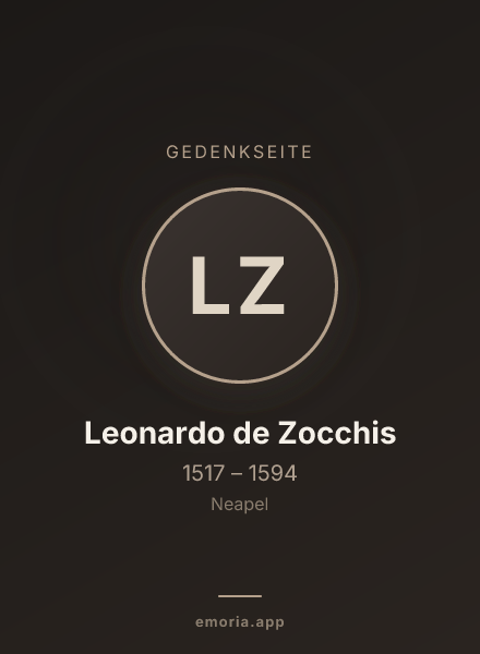 Gedenkportrait von Leonardo de Zocchis