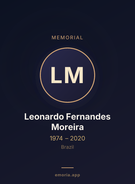 Memorial portrait of Leonardo Fernandes Moreira