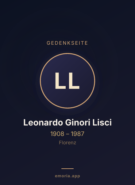 Gedenkportrait von Leonardo Ginori Lisci