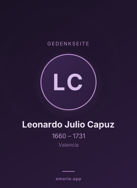 Gedenkportrait von Leonardo Julio Capuz