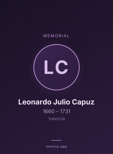 Memorial portrait of Leonardo Julio Capuz