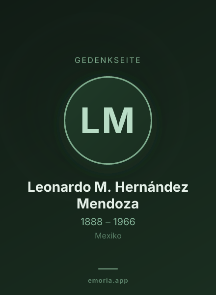Gedenkportrait von Leonardo M. Hernández Mendoza