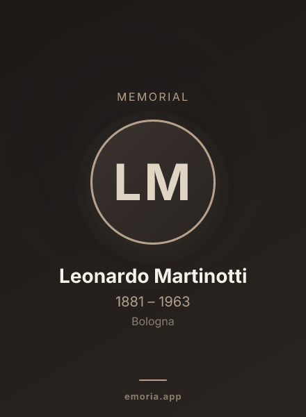 Memorial portrait of Leonardo Martinotti