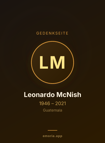 Gedenkportrait von Leonardo McNish